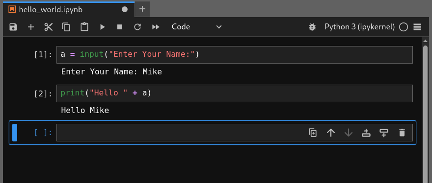 Jupyter Notebook Hello World